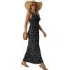 imageGRECERELLE Womens Summer Sleeveless Casual Long Tank Maxi Dress with Pockets XS3XLPolka Dot White Black
