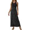 imageGRECERELLE Womens Summer Sleeveless Casual Long Tank Maxi Dress with Pockets XS3XLPolka Dot White Black