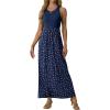 imageGRECERELLE Womens Summer Sleeveless Casual Long Tank Maxi Dress with Pockets XS3XLPolka Dot White Navy