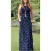 imageGRECERELLE Womens Summer Sleeveless Casual Long Tank Maxi Dress with Pockets XS3XLPolka Dot White Navy