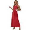 imageGRECERELLE Womens Summer Sleeveless Casual Long Tank Maxi Dress with Pockets XS3XLRed