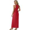 imageGRECERELLE Womens Summer Sleeveless Casual Long Tank Maxi Dress with Pockets XS3XLRed