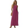 imageGRECERELLE Womens Summer Sleeveless Casual Long Tank Maxi Dress with Pockets XS3XLRed Gray