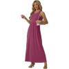 imageGRECERELLE Womens Summer Sleeveless Casual Long Tank Maxi Dress with Pockets XS3XLRed Gray