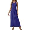 imageGRECERELLE Womens Summer Sleeveless Casual Long Tank Maxi Dress with Pockets XS3XLRoyal Blue