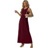 imageGRECERELLE Womens Summer Sleeveless Casual Long Tank Maxi Dress with Pockets XS3XLWine Red