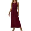 imageGRECERELLE Womens Summer Sleeveless Casual Long Tank Maxi Dress with Pockets XS3XLWine Red