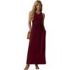 imageGRECERELLE Womens Summer Sleeveless Casual Long Tank Maxi Dress with Pockets XS3XLWine Red