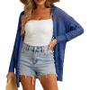 imageGRECERELLE 2025 Women Summer Crochet Boho Long Sleeve Lightweight Oversized Open Front Cardigan Sweaters Kimonos TopsBlue Gray