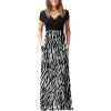 imageGRECERELLE Womens Long Maxi Dresses 2025 Short Sleeve V Neck Casual Summer Button Dress with PocketsBlack Tree Grain