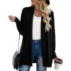 imageGRECERELLE Womens Long Sleeve Open Front Lightweight Casual Business Dressy Cardigan Sweater Fall Winter02 Black