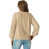 imageGRECERELLE Womens Chunky Open Front Sweater Long Sleeve Button Knit Short Loose Cardigan Outerwear S2XLApricot