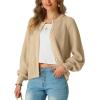 imageGRECERELLE Womens Chunky Open Front Sweater Long Sleeve Button Knit Short Loose Cardigan Outerwear S2XLApricot