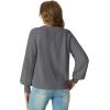 imageGRECERELLE Womens Chunky Open Front Sweater Long Sleeve Button Knit Short Loose Cardigan Outerwear S2XLGray