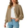 imageGRECERELLE Womens Chunky Open Front Sweater Long Sleeve Button Knit Short Loose Cardigan Outerwear S2XLKhaki