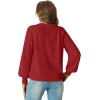 imageGRECERELLE Womens Chunky Open Front Sweater Long Sleeve Button Knit Short Loose Cardigan Outerwear S2XLRed