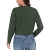 imageGRECERELLE Womens Long Sleeve Lightweight Open Front Cropped Cardigan Knit Sweaters Bolero Shrugs S2XLArmy Green