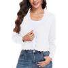 imageGRECERELLE Womens Long Sleeve Lightweight Open Front Cropped Cardigan Knit Sweaters Bolero Shrugs S2XLAwhite