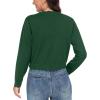 imageGRECERELLE Womens Long Sleeve Lightweight Open Front Cropped Cardigan Knit Sweaters Bolero Shrugs S2XLDark Green