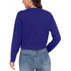 imageGRECERELLE Womens Long Sleeve Lightweight Open Front Cropped Cardigan Knit Sweaters Bolero Shrugs S2XLRoyal Blue
