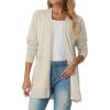 imageGRECERELLE Womens Lightweight Open Front Casual VNeck Long Cardigan Sweater with Pockets S2XLOatmeal
