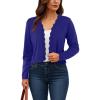 imageGRECERELLE Womens Long Sleeve Lightweight Open Front Cropped Cardigan Knit Sweaters Bolero Shrugs S2XLRoyal Blue