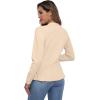 imageGRECERELLE Women Lightweight Casual Long Sleeves Cropped Cardigan Open Front Peplum Knit Sweater OutwearApricot