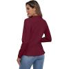 imageGRECERELLE Women Lightweight Casual Long Sleeves Cropped Cardigan Open Front Peplum Knit Sweater OutwearWine Red
