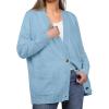 imageGRECERELLE Womens 2025 Fall Cardigan Sweaters Oversized Open Front Button Knit Outwear Coats with PocketsLight Blue
