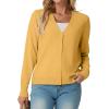 imageGRECERELLE 2025 Womens Lightweight Open Front Long Sleeve Casual Button Down VNeck Cardigan Sweater S2XLYellow