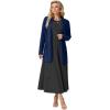 imageGRECERELLE Womens 2025 Fall Winter Casual Shawl Neck Long Sleeve Relaxed Fit Open Front Cardigan with Pockets XS  3XLDark Royal Blue