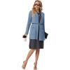 imageGRECERELLE Womens 2025 Fall Winter Casual Shawl Neck Long Sleeve Relaxed Fit Open Front Cardigan with Pockets XS  3XLDenim Blue