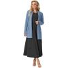 imageGRECERELLE Womens 2025 Fall Winter Casual Shawl Neck Long Sleeve Relaxed Fit Open Front Cardigan with Pockets XS  3XLDenim Blue