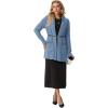 imageGRECERELLE Womens 2025 Fall Winter Casual Shawl Neck Long Sleeve Relaxed Fit Open Front Cardigan with Pockets XS  3XLDenim Blue