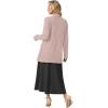 imageGRECERELLE Womens 2025 Fall Winter Casual Shawl Neck Long Sleeve Relaxed Fit Open Front Cardigan with Pockets XS  3XLDusty Pink
