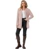 imageGRECERELLE Womens 2025 Fall Winter Casual Shawl Neck Long Sleeve Relaxed Fit Open Front Cardigan with Pockets XS  3XLDusty Pink