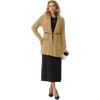 imageGRECERELLE Womens 2025 Fall Winter Casual Shawl Neck Long Sleeve Relaxed Fit Open Front Cardigan with Pockets XS  3XLKhaki