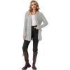 imageGRECERELLE Womens 2025 Fall Winter Casual Shawl Neck Long Sleeve Relaxed Fit Open Front Cardigan with Pockets XS  3XLLight Gray