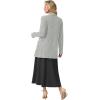 imageGRECERELLE Womens 2025 Fall Winter Casual Shawl Neck Long Sleeve Relaxed Fit Open Front Cardigan with Pockets XS  3XLLight Gray