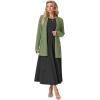 imageGRECERELLE Womens 2025 Fall Winter Casual Shawl Neck Long Sleeve Relaxed Fit Open Front Cardigan with Pockets XS  3XLMoss Green