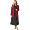 imageGRECERELLE Womens 2025 Fall Winter Casual Shawl Neck Long Sleeve Relaxed Fit Open Front Cardigan with Pockets XS  3XLRed