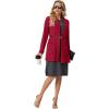 imageGRECERELLE Womens 2025 Fall Winter Casual Shawl Neck Long Sleeve Relaxed Fit Open Front Cardigan with Pockets XS  3XLRed