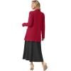 imageGRECERELLE Womens 2025 Fall Winter Casual Shawl Neck Long Sleeve Relaxed Fit Open Front Cardigan with Pockets XS  3XLRed