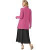 imageGRECERELLE Womens 2025 Fall Winter Casual Shawl Neck Long Sleeve Relaxed Fit Open Front Cardigan with Pockets XS  3XLRose Red