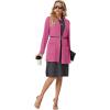 imageGRECERELLE Womens 2025 Fall Winter Casual Shawl Neck Long Sleeve Relaxed Fit Open Front Cardigan with Pockets XS  3XLRose Red