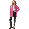 imageGRECERELLE Womens 2025 Fall Winter Casual Shawl Neck Long Sleeve Relaxed Fit Open Front Cardigan with Pockets XS  3XLRose Red