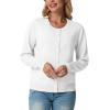 imageGRECERELLE Womens Long Sleeve Lightweight Crewneck Casual Cardigan Sweater S2XLAwhite
