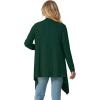 imageGRECERELLE Womens Long Sleeve Lightweight Draped Open Front Casual Cardigan Sweater with Pockets S2XLDark Green