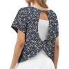 Navy White Flower