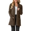 imageGRECERELLE Womens 2026 Fall Winter Casual Shawl Neck Long Sleeve Relaxed Fit Open Front Cardigan with Pockets XS  3XLCoffee